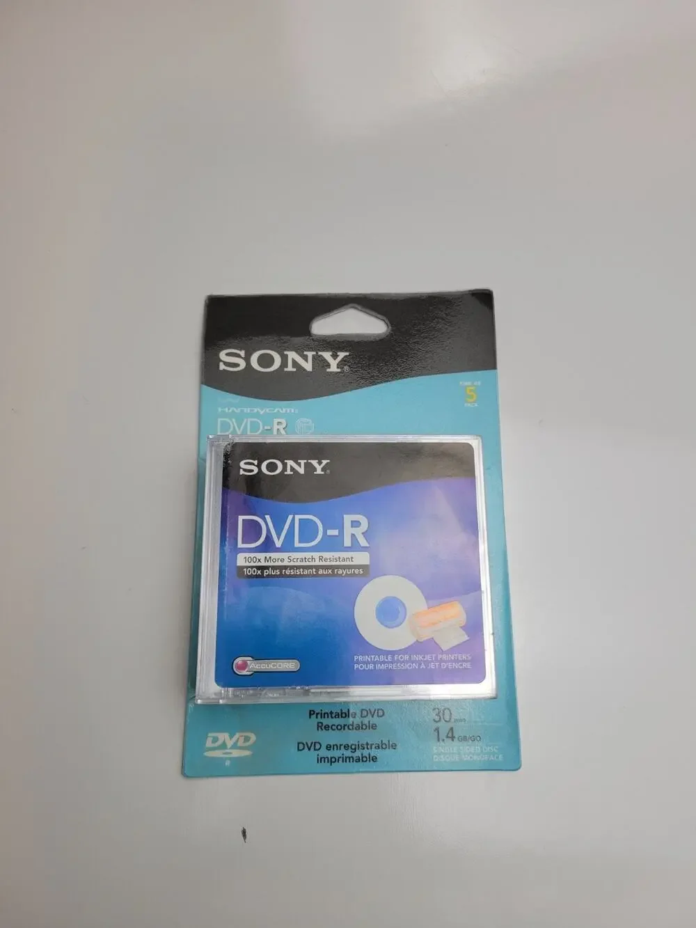 New 5 PACK Sony Handycam Video Camera DVD-R 1.4 GB 30 Minute Single Sided